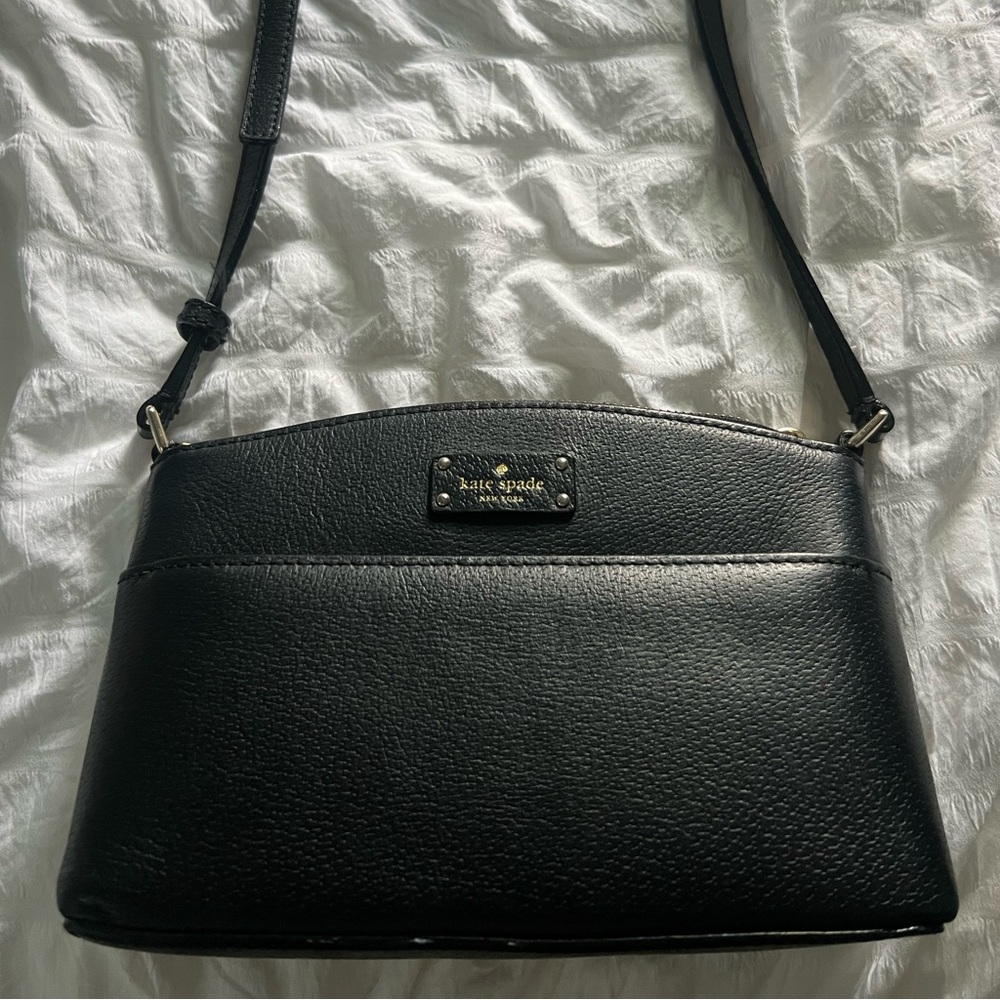 Kate Spade New York black leather crossbody bag